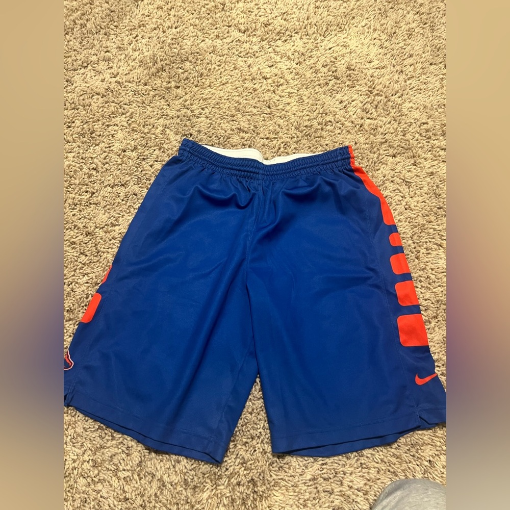 Nike Boise State Men's Athletic Shorts in Blue with Orange Accents